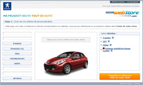 Acheter une Peugeot par Internet