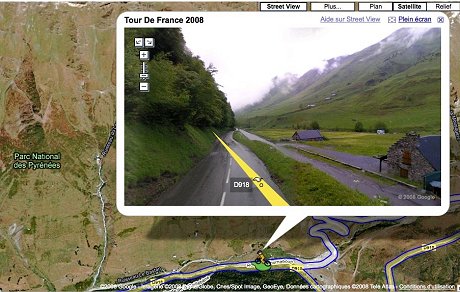 Tour de France sur Google Maps Street View