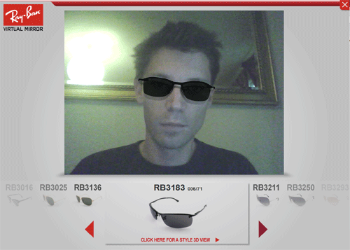 ray ban virtual model