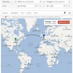 L'interface de Google flight search